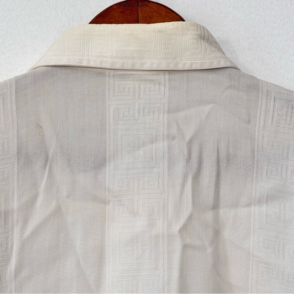Gianni Versace Vintage Greca Pattern Minimalist White Shirt Long Sleeves Sz 44 - Picture 11 of 16